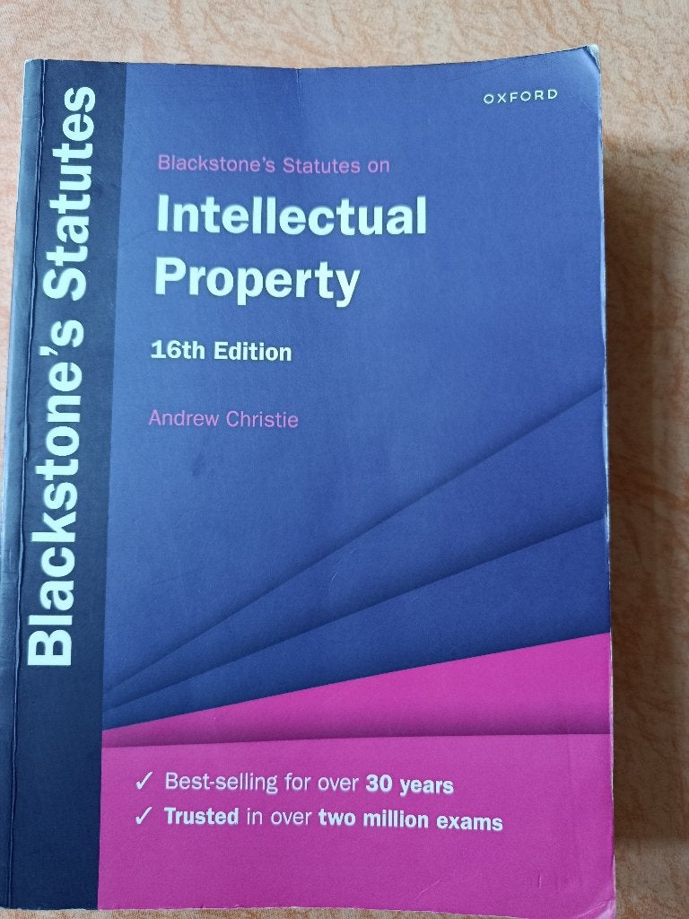Statuts de Blackstone sur la propriété intellectuelle, Enlèvement ou Envoi, Utilisé, Andrew Christie