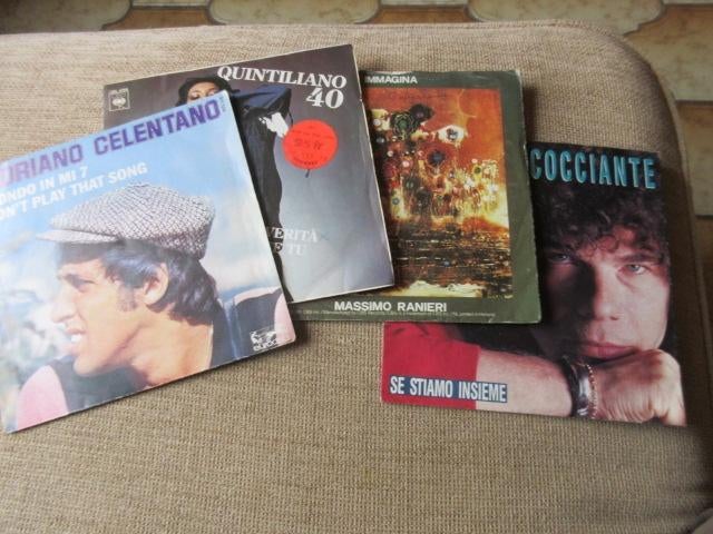 Lot 4 x Vynils 45t Slows Italian, Ophalen of Verzenden, Gebruikt, Pop