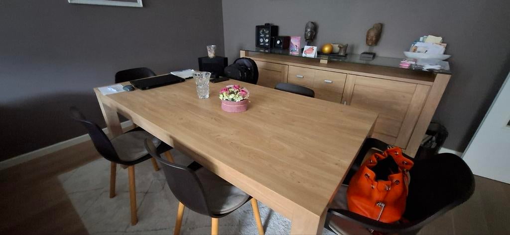 Table salle à manger, Enlèvement, Utilisé, Rectangulaire, Chêne