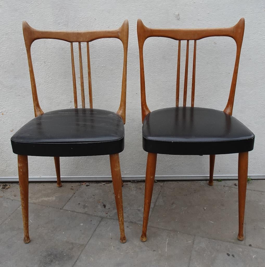 2 Nederlandse design vintage stoelen, Antiek en Kunst, Ophalen