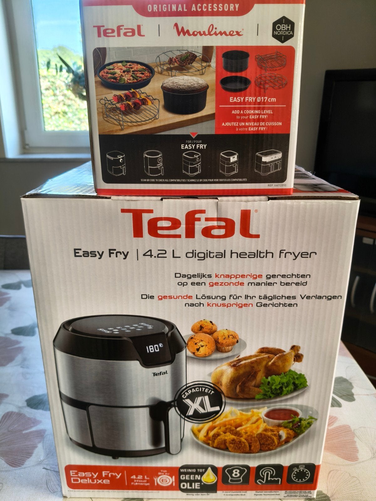 Tefal Easy Fry Deluxe + originele accessoires, Electroménager, Enlèvement