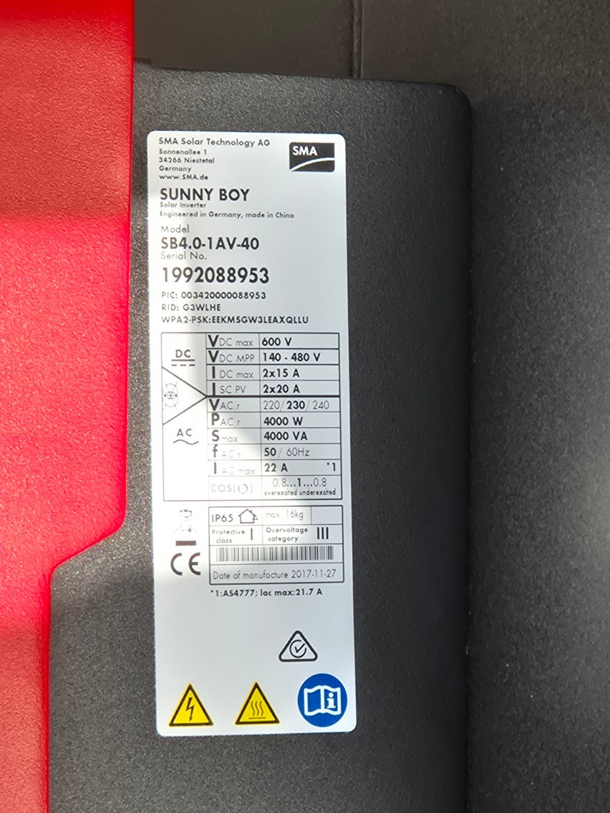 2 stuks SMA sunnyboy omvormers 4kw, Computers en Software, Harde schijven, Ophalen