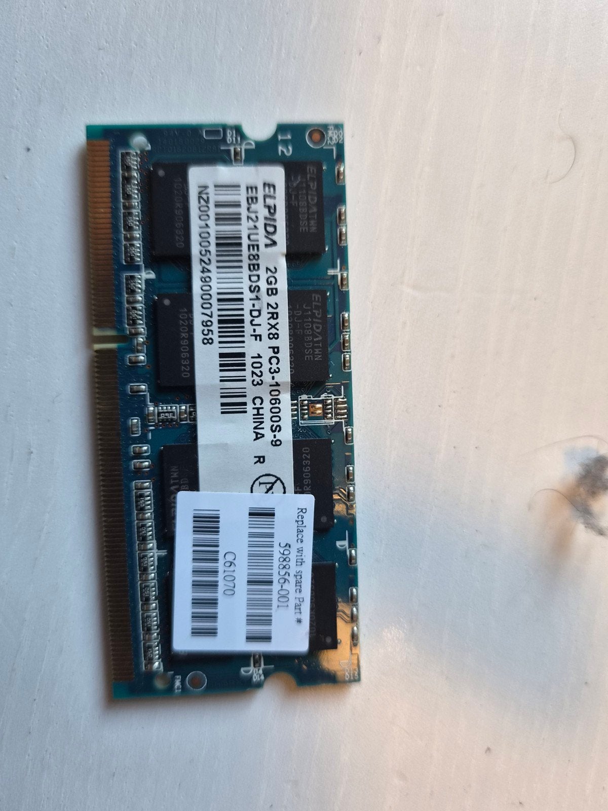 RAM Elpida de 2 Go, Computers en Software, Ophalen of Verzenden, DDR3