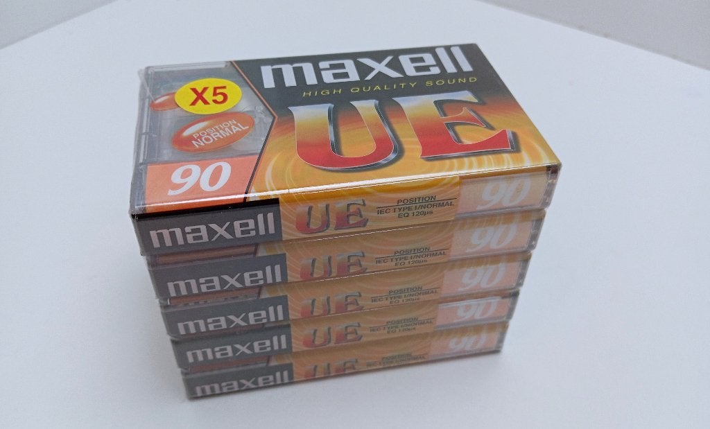 MAXELL NIEUWE CASSETTES HIGH QUALITY SOUND UE 90, Ophalen of Verzenden, Nieuw in verpakking, 2 t/m 25 bandjes