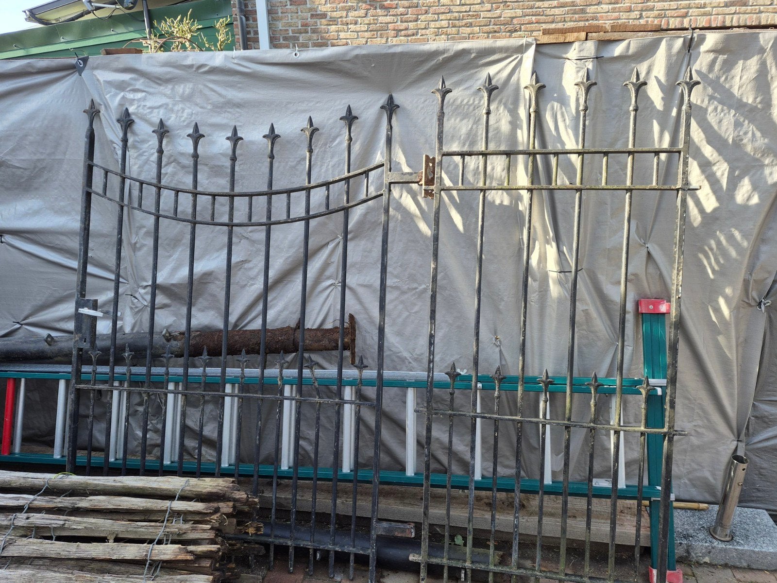 metalen tuinhek, Jardin & Terrasse, 200 cm ou plus, Portail battant, 150 à 200 cm, Enlèvement