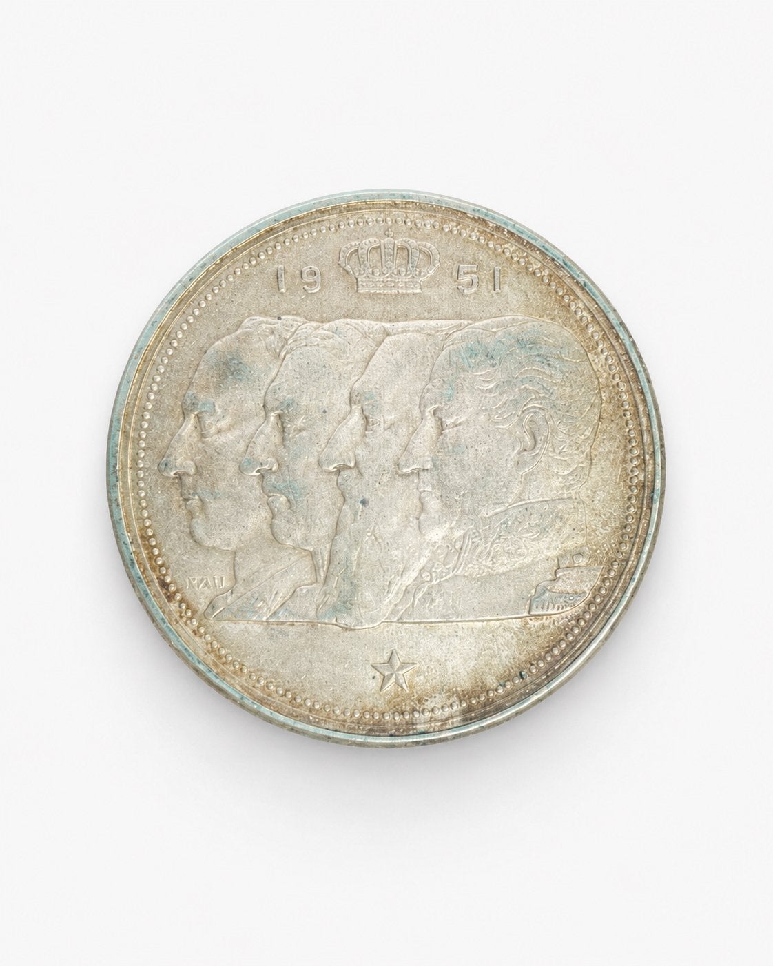 Belgische zilveren 100 frank 1951 – Vier Koningen – België, Zilver, Ophalen of Verzenden, Losse munt, Zilver