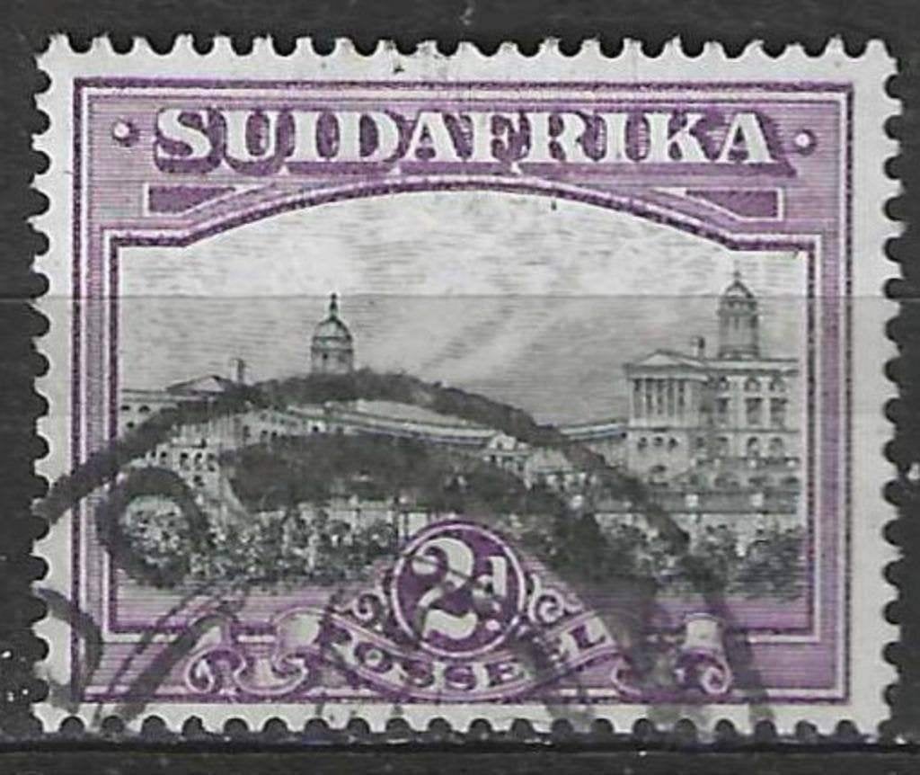 Afrique du Sud 1927/1928 - Yvert 31 - Palais de Pretori (ST), Timbres & Monnaies, Timbres | Afrique, Envoi, Afrique du Sud, Affranchi