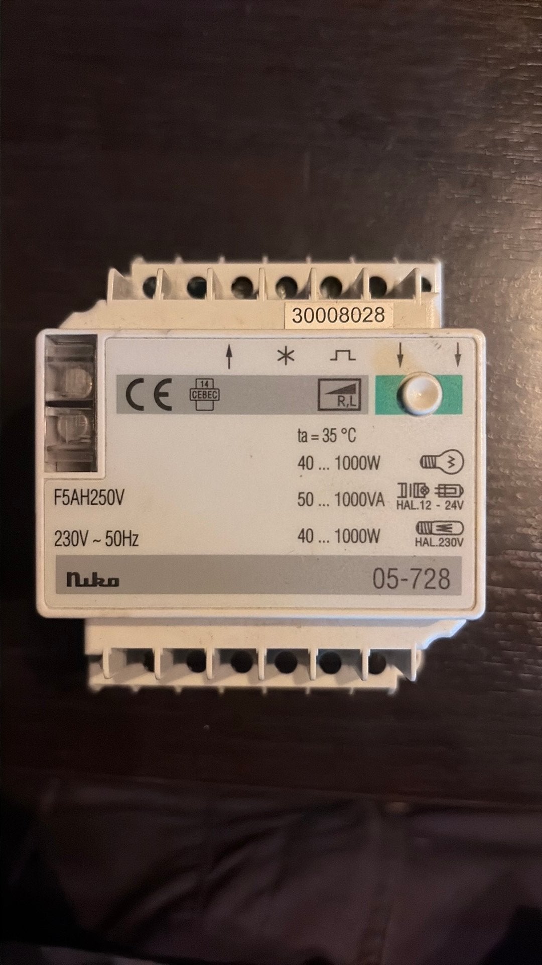 Niko 05-728 modulaire afstandsdimmer (1000 VA), Ophalen, Zo goed als nieuw