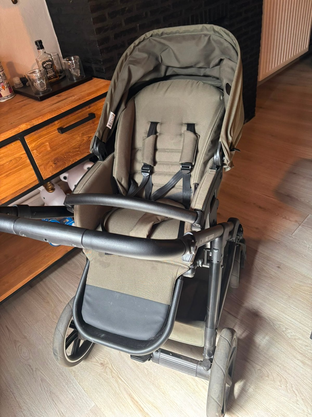 Buggy draagmand maxicosi merk ABC, Gebruikt, Verstelbare duwstang, Combiwagen, Ophalen