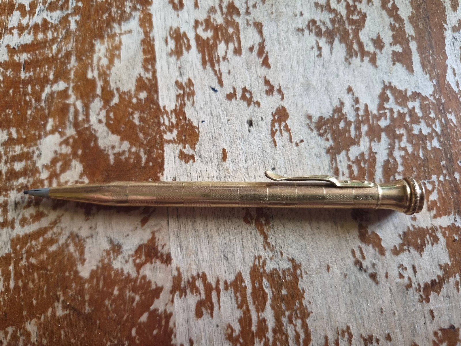 ancien porte mine en or 18 carat années 20, Enlèvement ou Envoi