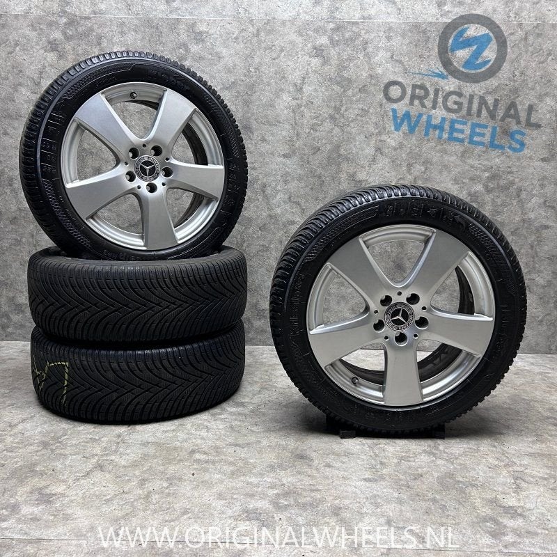 17 inch originele velgen + winterbanden Mercedes C klasse W2, Pneus et Jantes, Pneus hiver, -, 17 pouces