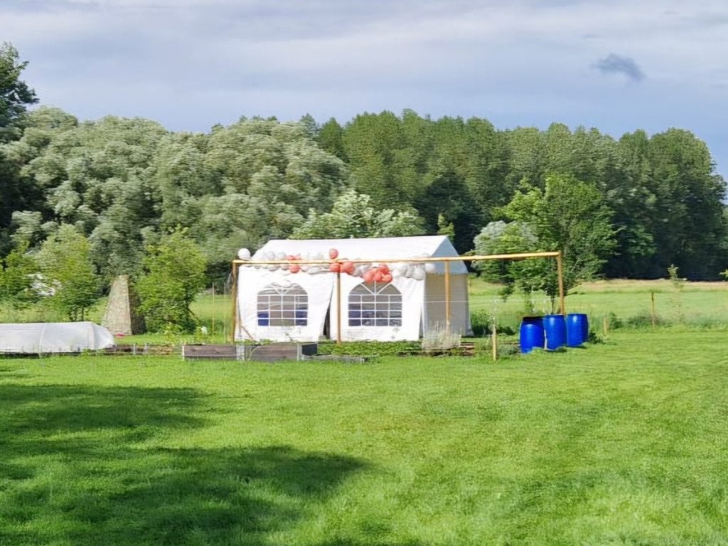 Solidgreen partytent 5x5, Tuin en Terras, Ophalen, Gebruikt, Partytent, 4 tot 6 meter
