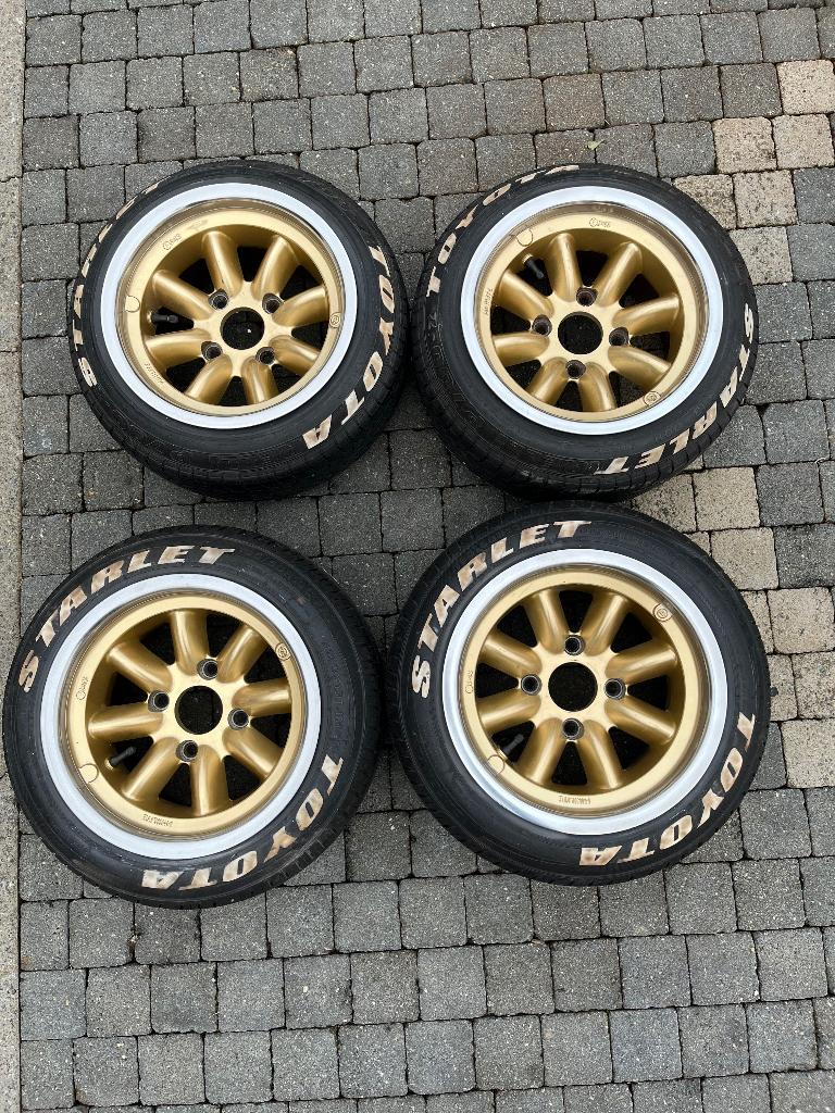 Minilite 4x114,3, Ophalen, Gebruikt, 13 inch, Banden en Velgen