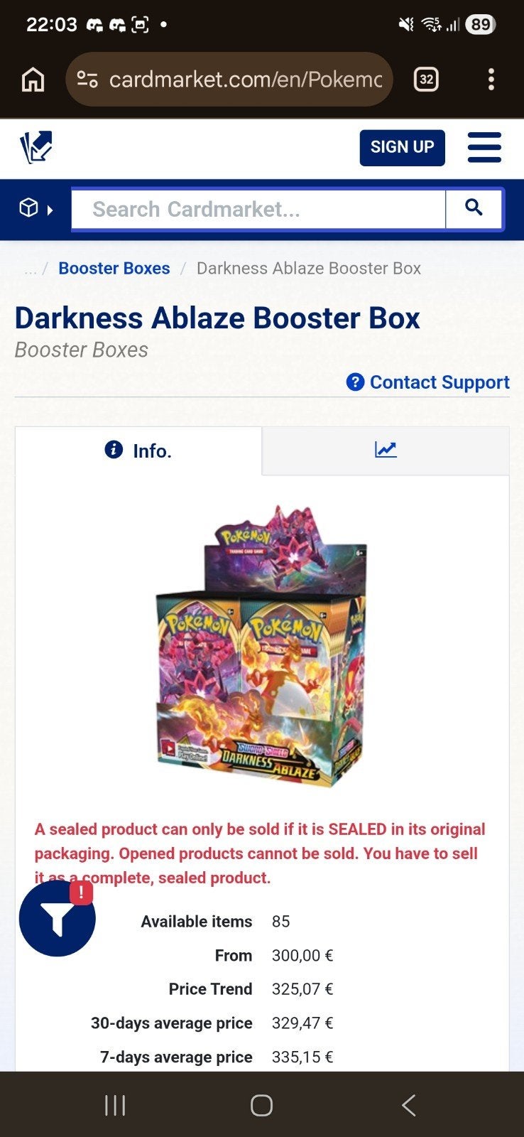 Booster box darkness ablaze., Ophalen of Verzenden