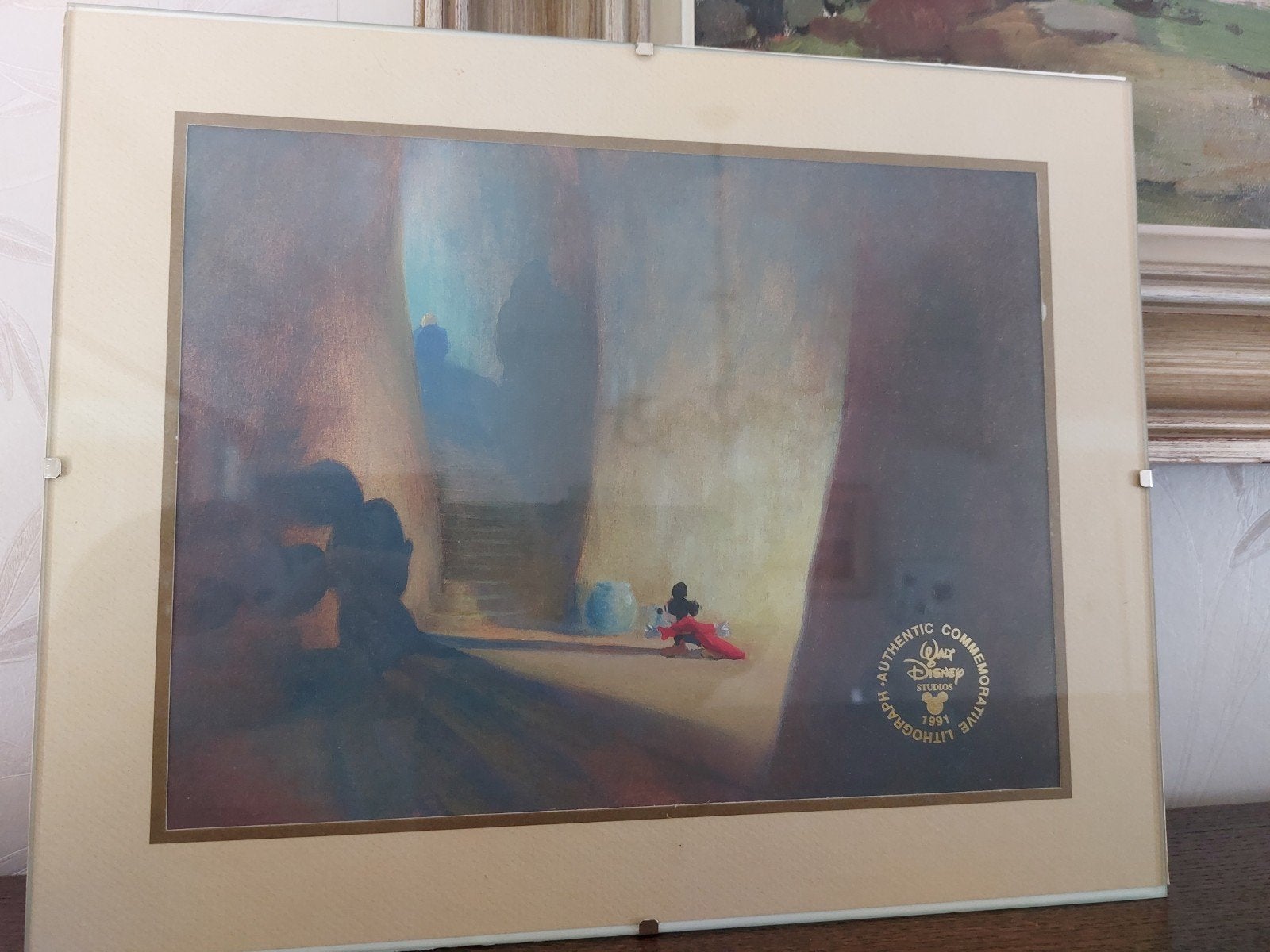 Lithographie commémorative de Walt Disney par Mickey Mouse 1, Collections, Disney, Enlèvement, Mickey Mouse, Comme neuf, Image ou Affiche