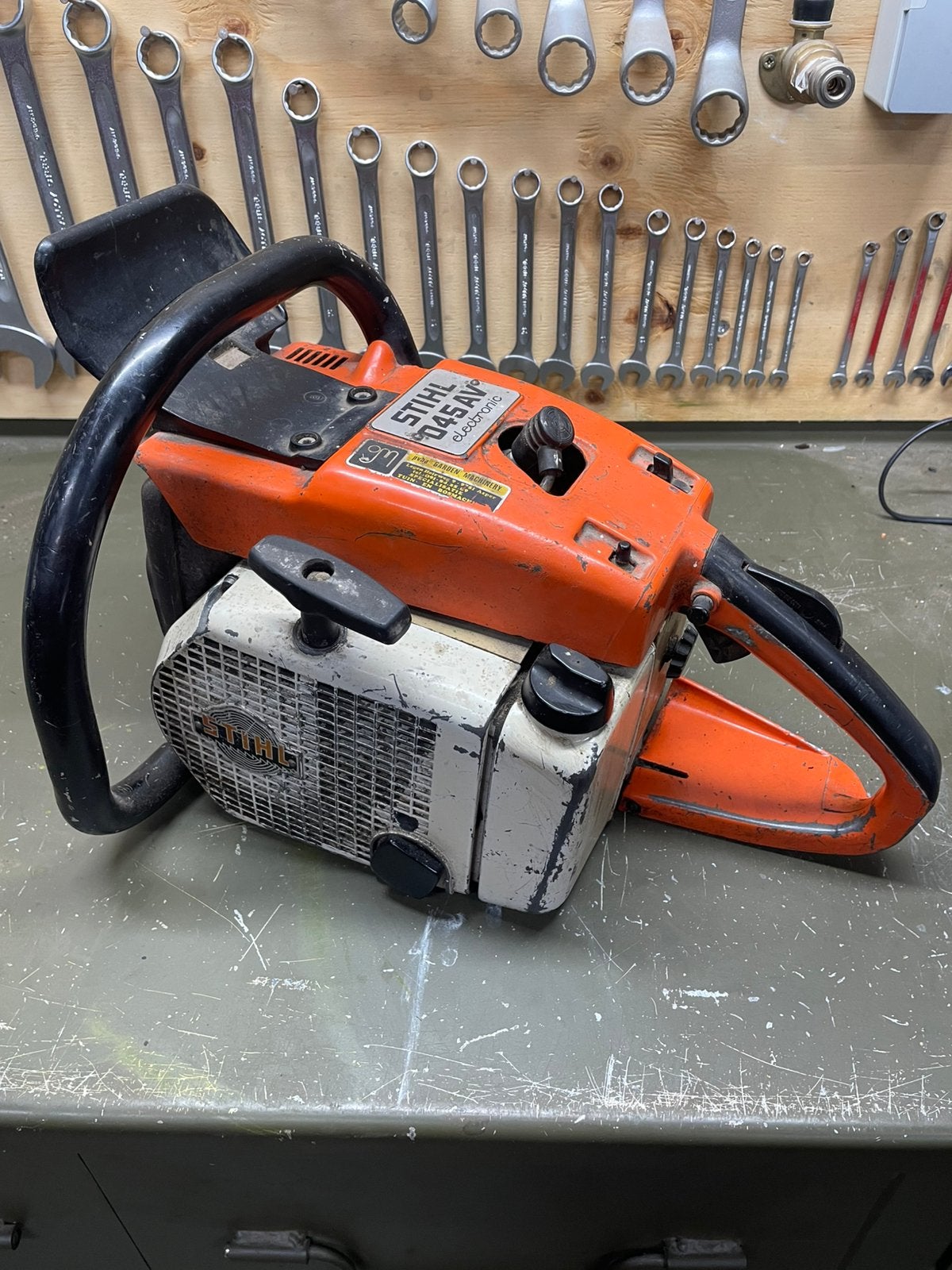 Stihl 045 AV kettingzaag, Tuin en Terras, Ophalen, Gebruikt