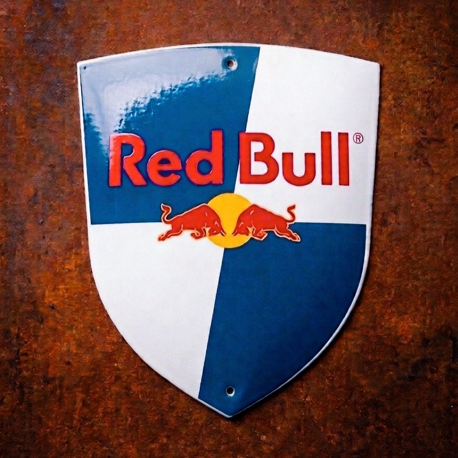 Emaille Schild RED BULL Energy Logo Reclamebord Formule 1, Verzenden, Gebruikt, Reclamebord