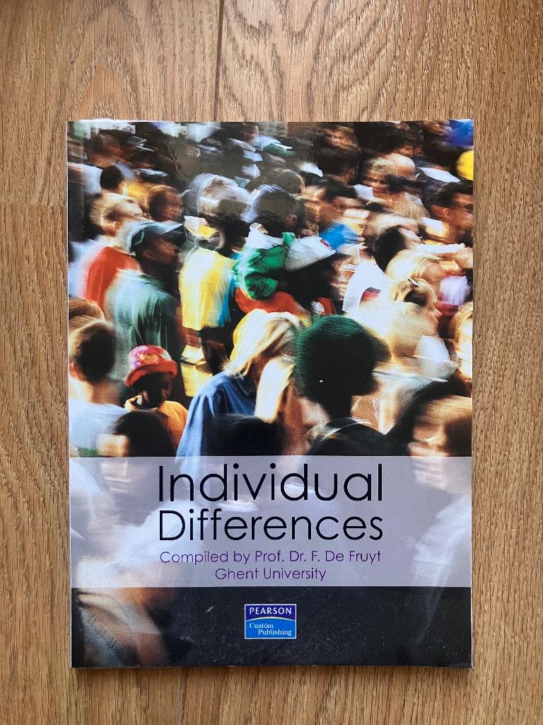 Individual Differences, Boeken, Dr. F. De Fruyt, Ophalen of Verzenden, Zo goed als nieuw, Overige onderwerpen