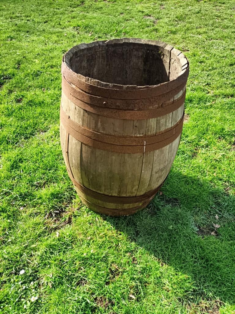 Wijnvat voor decoratie. Leuk om een plantenbak o.i.d, Tuin en Terras, Bloembakken en Plantenbakken, Ophalen