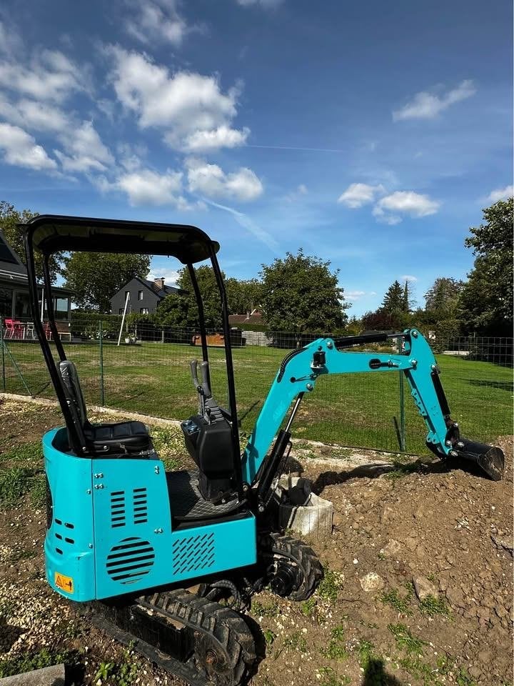 Mini-pelle JPC KV12 1,07T - 100h - Comme neuve - 2 godets, Enlèvement, Chargeuse-pelleteuse