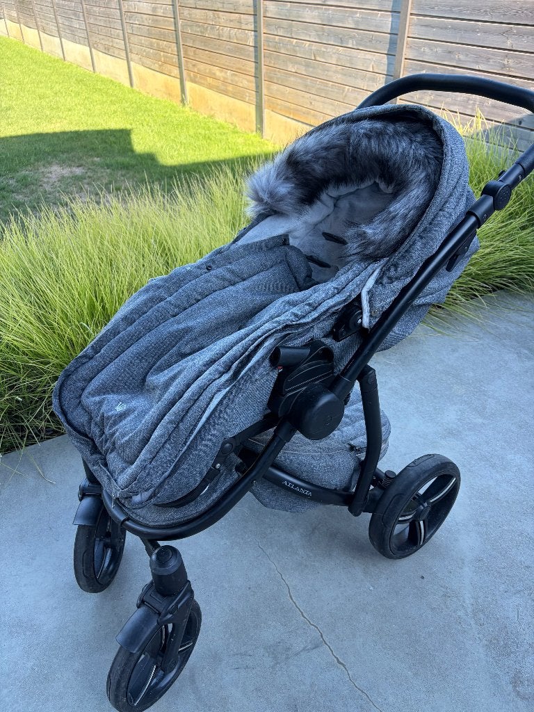 Kinderwagen First Atlanta Grey - 3 in 1 pakket, Kinderen en Baby's, Ophalen, Zo goed als nieuw, Overige merken, Verstelbare rugleuning