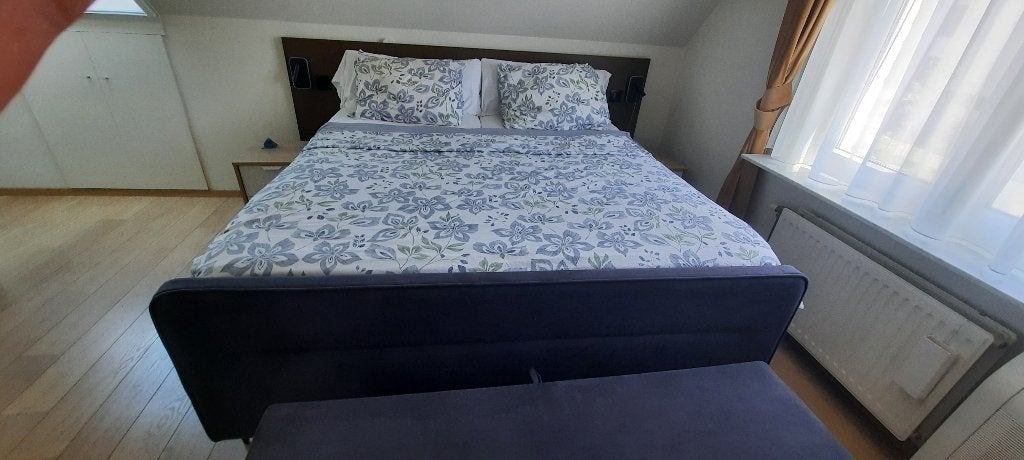 boxspring 1.80 x 2.00m, Huis en Inrichting, Slaapkamer | Bedden, Ophalen, Verstelbaar, Blauw, Tweepersoons