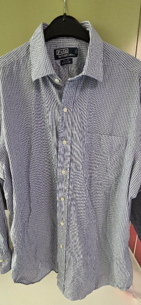 Hemd Polo Ralf Laurent geruit Size: xl Prima staat, Wit, Ralph Lauren, Ophalen of Verzenden, Zo goed als nieuw