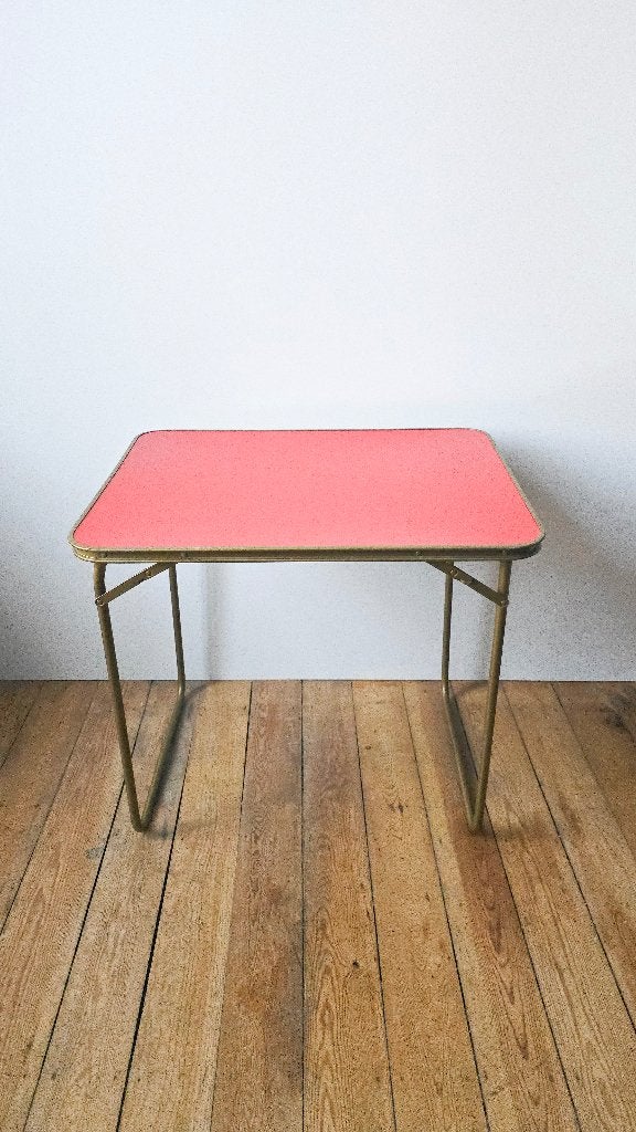 Table pliable rouge Lafuma  Modèle déposé - Camping - 1960, Enlèvement ou Envoi, Maison et Meubles