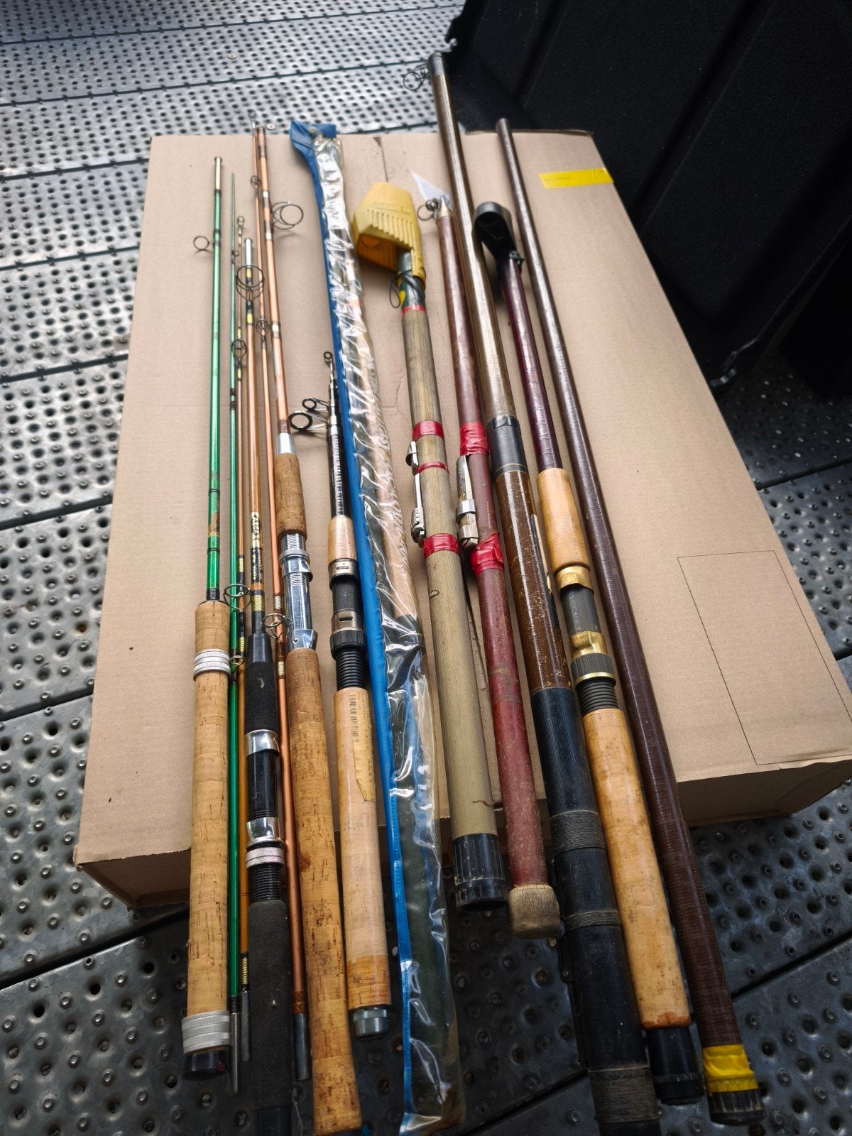 Lot canne a peche vintage, Enlèvement, Utilisé, Canne à pêche complète