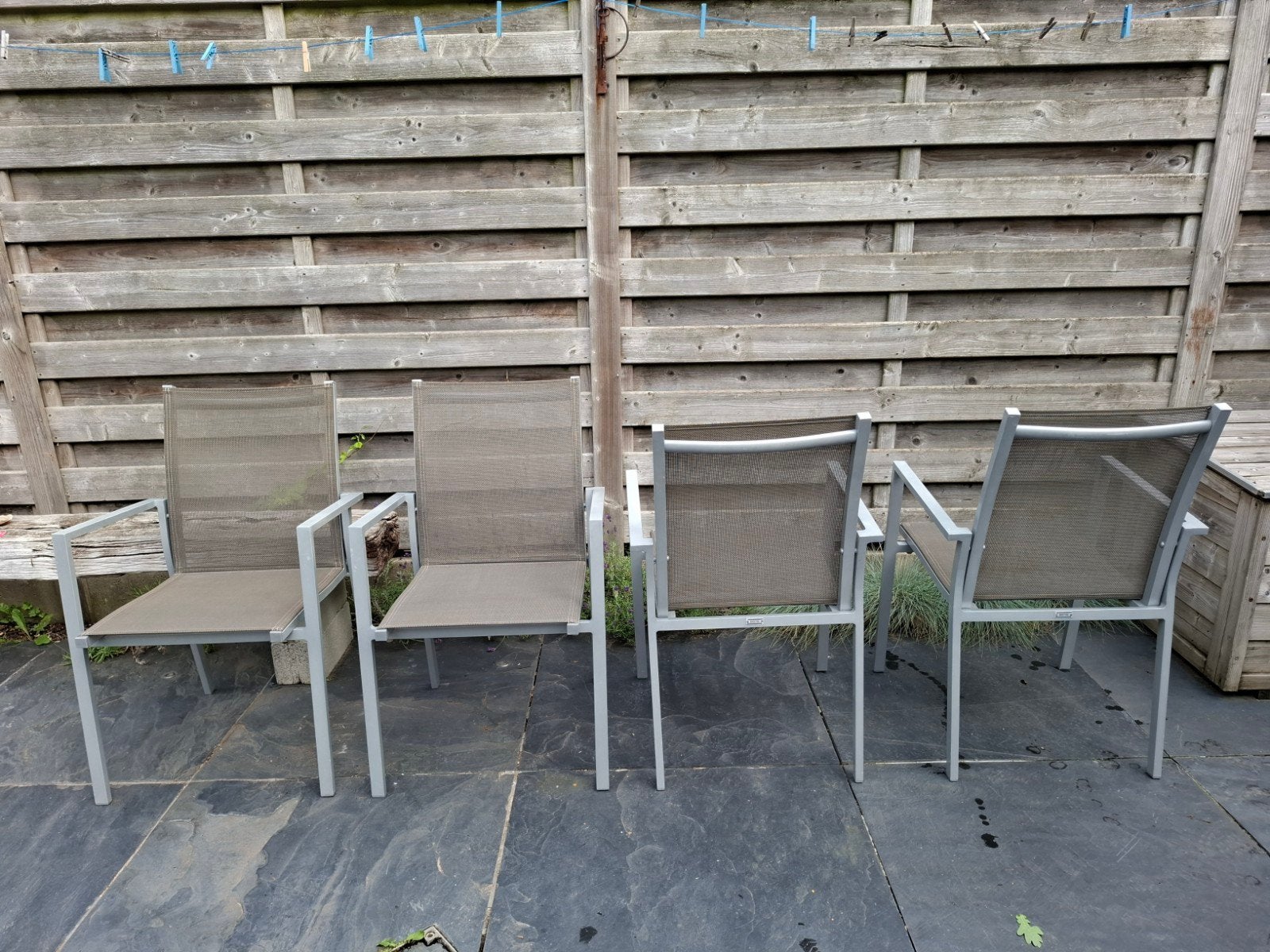 4 tuinstoelen, terrasstoelen Bristrol, Ophalen