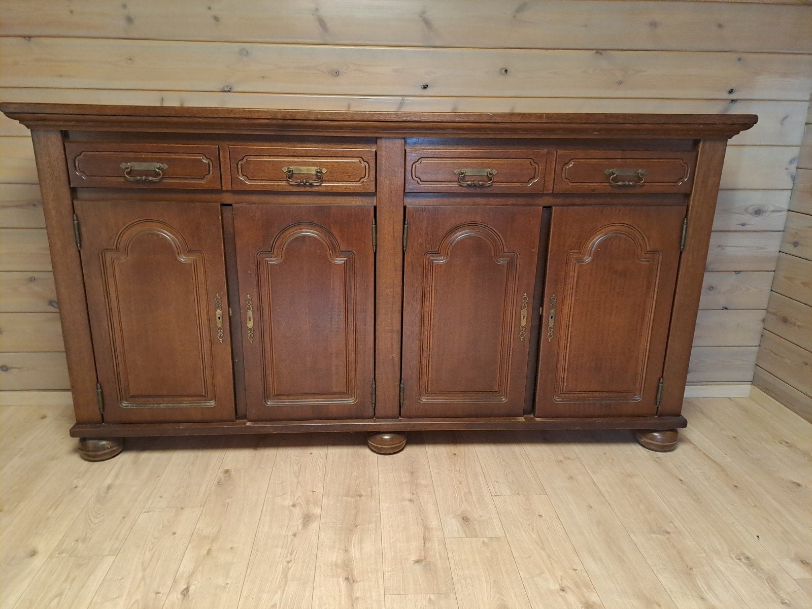 oude eiken kast, Avec tiroir(s), 200 cm ou plus, Vintage, Comme neuf