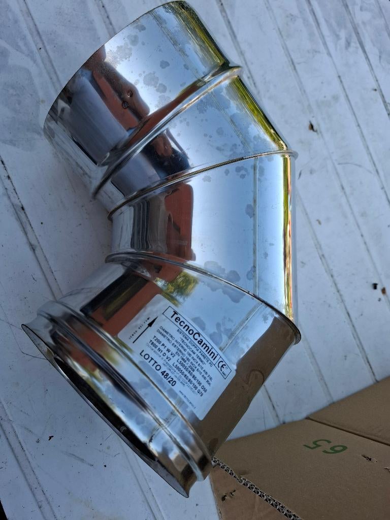 Tecnocamini coude inox 100/150, Bricolage & Construction, Enlèvement, Neuf, Ventilateur et Extracteur