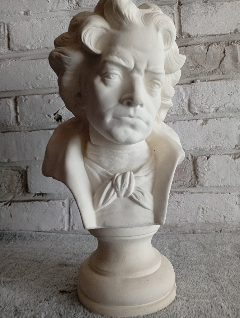 Buste ancien de Beethoven – Années 1960– Plâtre – H.40 cm, Enlèvement