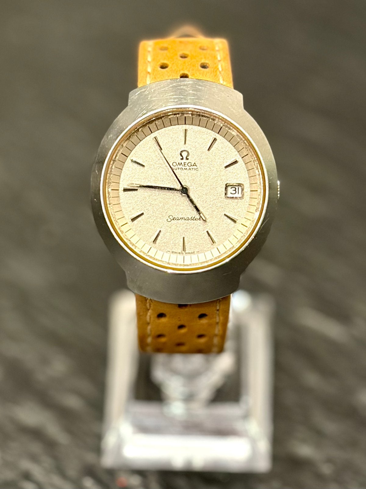 Omega Seamaster - Baby Flightmaster, Montre-bracelet, Cuir, Acier, Enlèvement