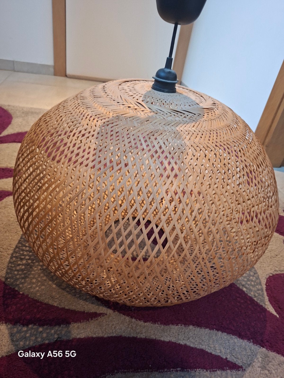 Suspension en rotin Maison du Monde - lustre, Enlèvement, Comme neuf, Matériau naturel