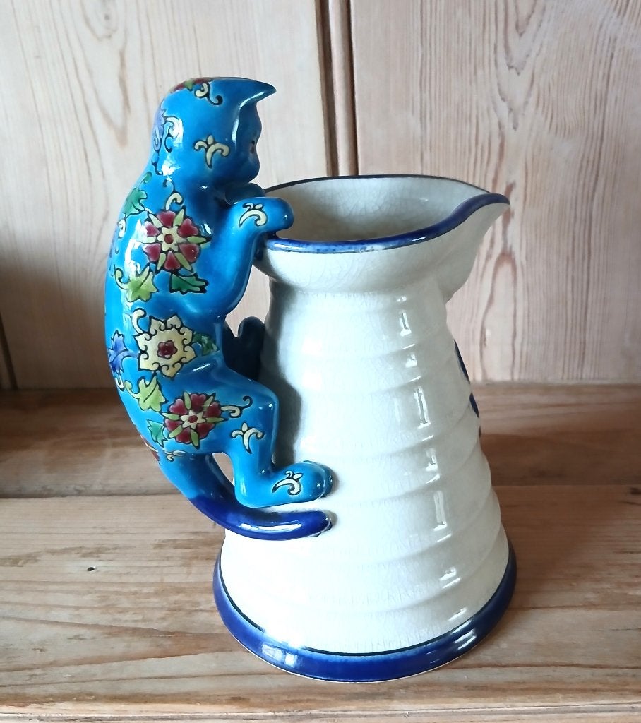 Pot à lait en faïence craquelée - Emaux de La Louvière, Enlèvement