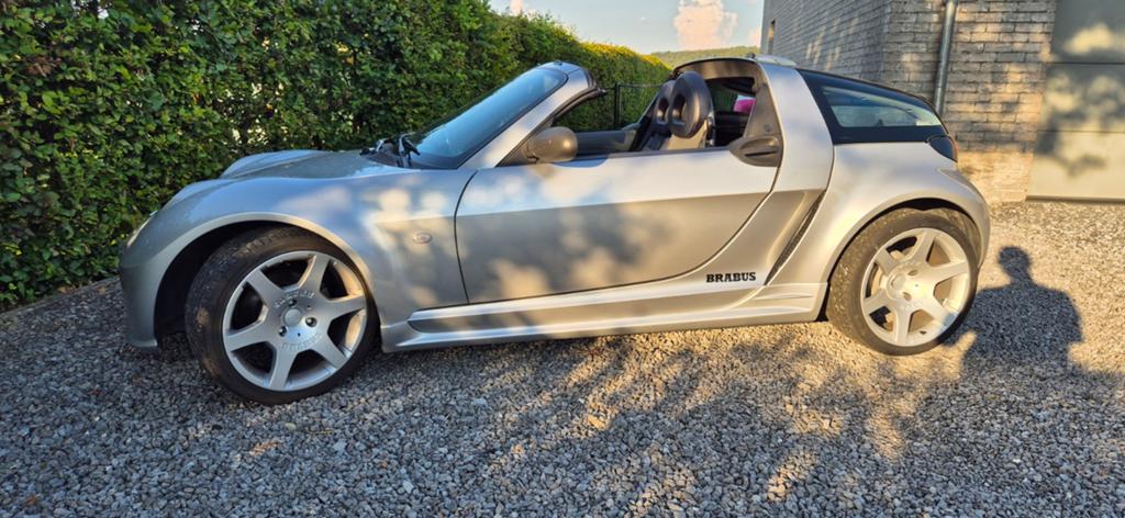 Smart Roadster Brabus 101 pk, Auto's, Zwart, Roadster, Leder, Particulier