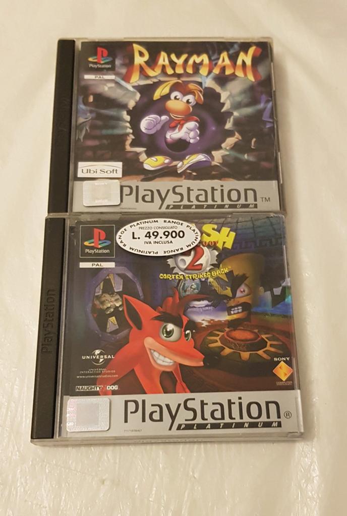 Lot crash bandicoot 2 et rayman ps1, Enlèvement ou Envoi