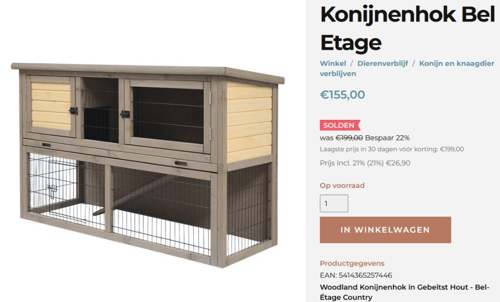 SOLDEN Kippenshopjordi: Konijnenhokken, Ophalen of Verzenden, Nieuw, Hok, Konijn