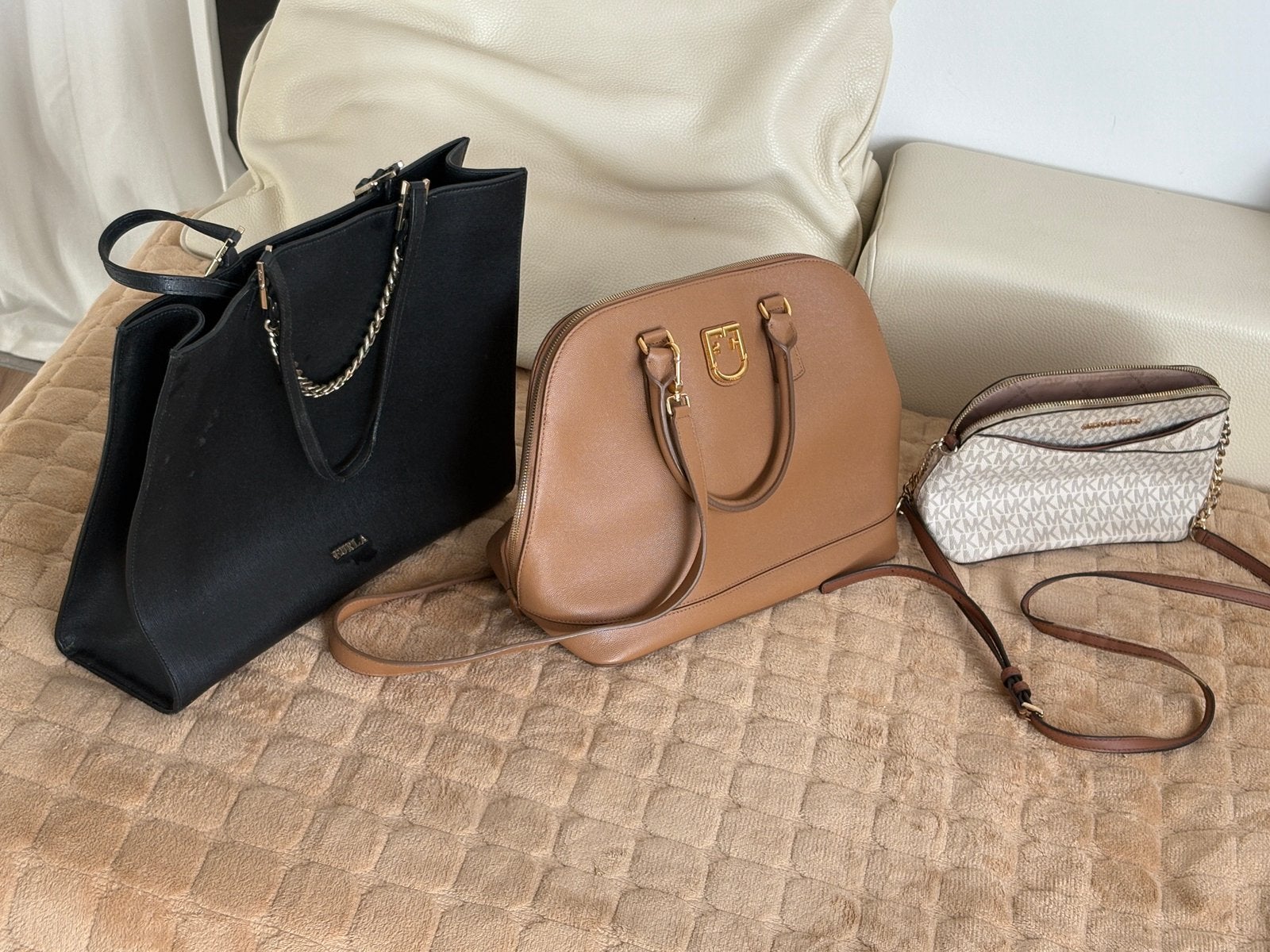 Originele Handtassen Furla, Michael Kors, Versace, Couture, Ophalen of Verzenden, Zo goed als nieuw, Handtas