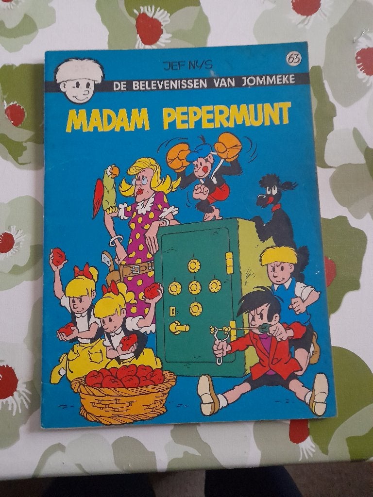 Jommeke nr 63 "Madam Pepermunt "eerste druk 1974, Boeken, Ophalen of Verzenden, Gelezen