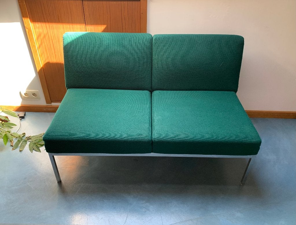 Banc vintage moderne vert, Maison & Meubles, Canapés | Salons, Tissus, Moins de 75 cm, Enlèvement, Utilisé