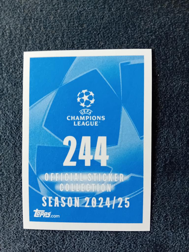 Sticker Topps 24/25 nr 244, Verzamelen, Stickers, Ophalen of Verzenden, Nieuw, Sport