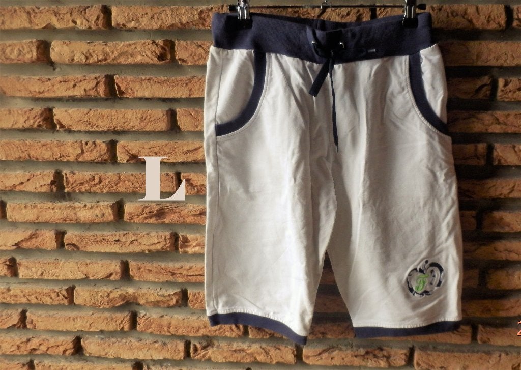 (3)- bermuda femme t.40 blanc - frutta -, Maat 38/40 (M), Kort, Wit, Ophalen of Verzenden