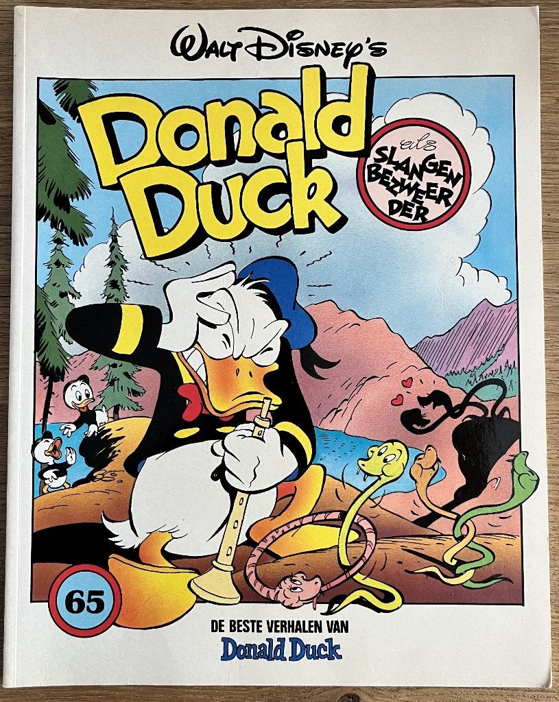 Donald Duck als slangenbezweerder -65-1e dr(1991) - Strip, Eén stripboek, Ophalen of Verzenden, Zo goed als nieuw