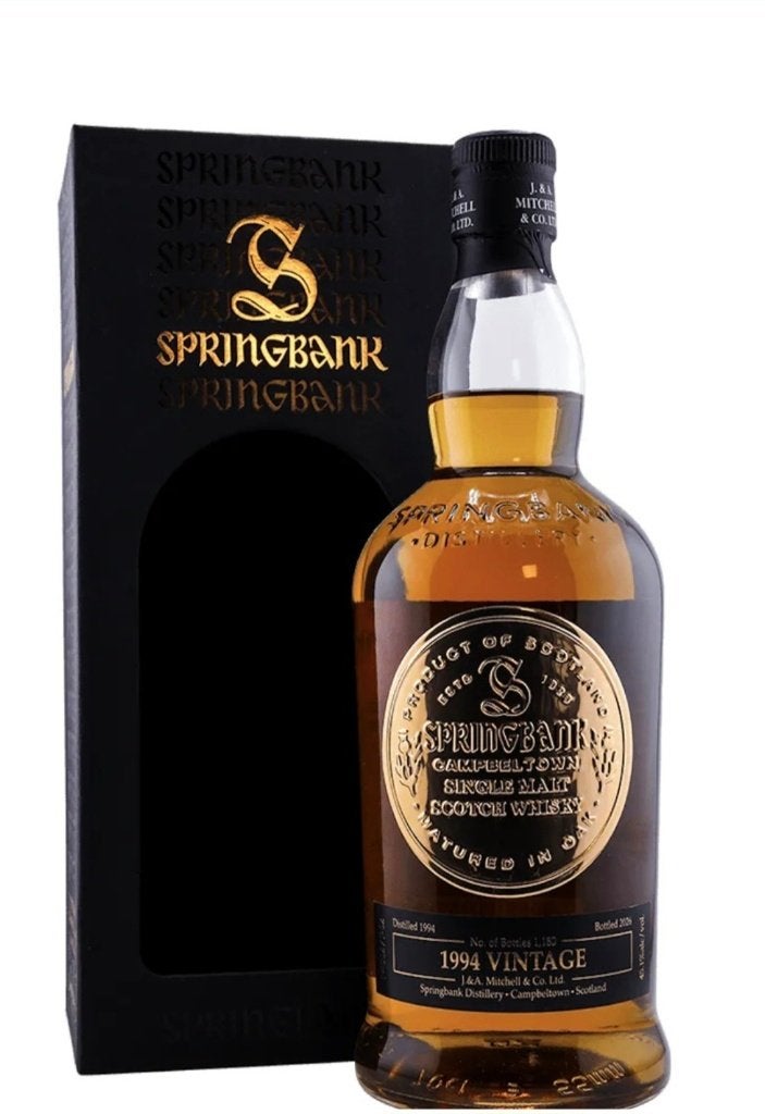 Whisky Springbank 1994 Vintage, Collections, Vins, Neuf, Autres régions, Enlèvement ou Envoi, Pleine