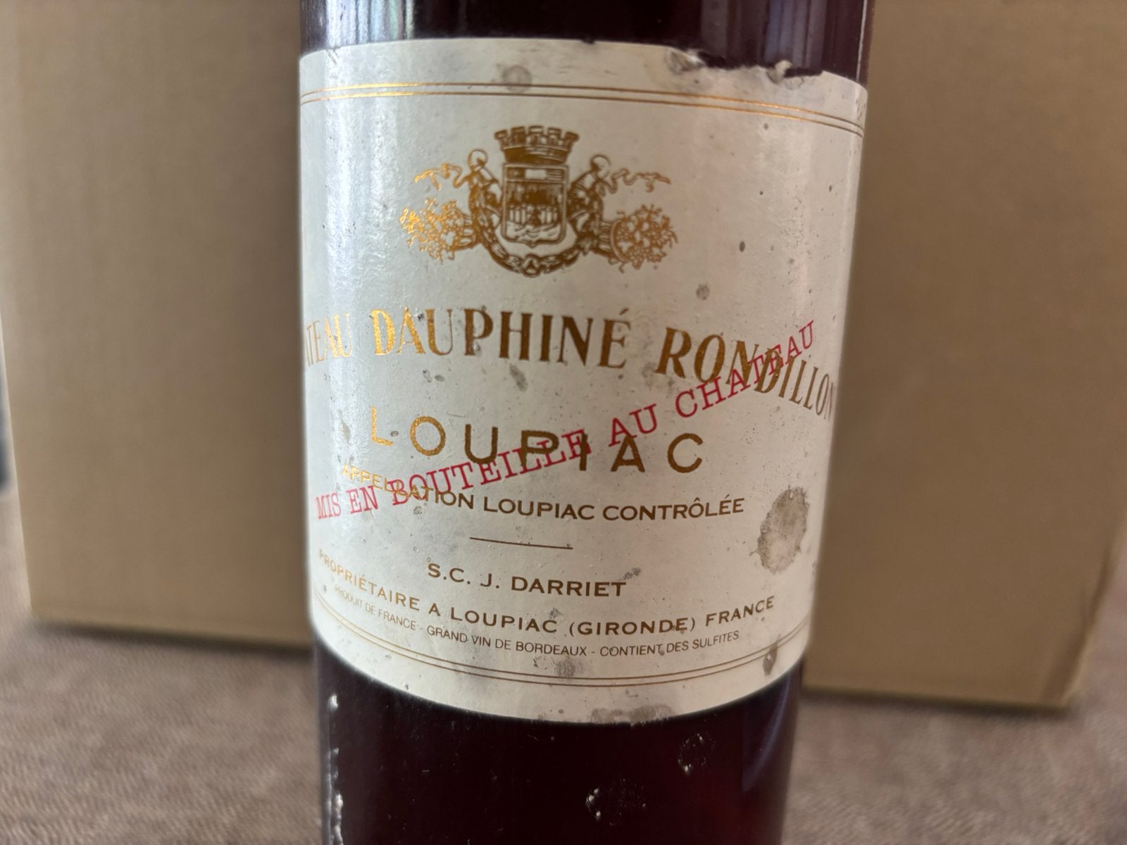 Loupiac 2003, Collections, Vins, Comme neuf, Vin blanc, Enlèvement, France