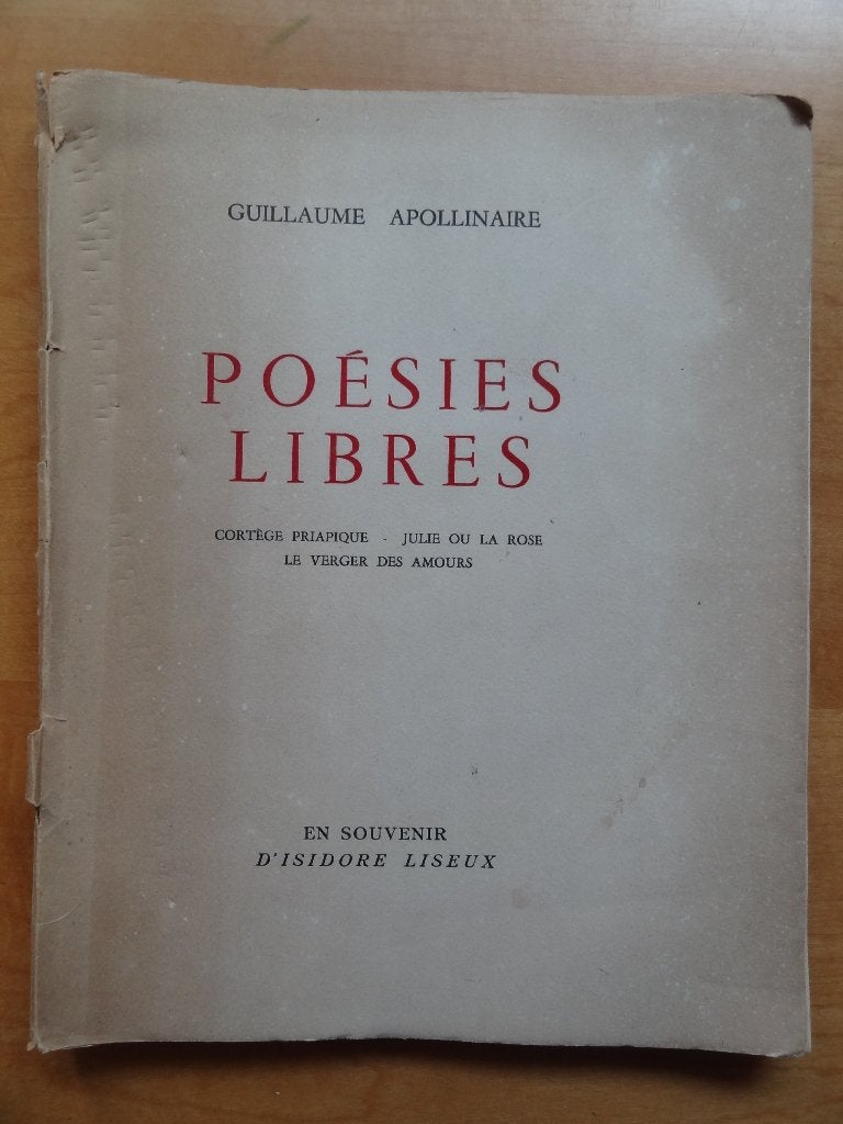 Poésies libres, Guillaume Apollinaire, Cortège priapique, Verzenden, Gelezen