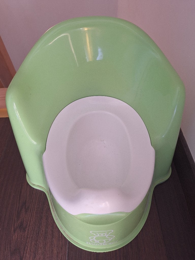 BabyBjörn Potje groen/wit, Ophalen, Gebruikt