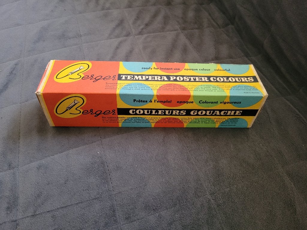 oude Berger reclamekit kleuren gouache, Ophalen of Verzenden, Zo goed als nieuw, Overige typen